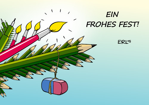 Cartoon: Weihnachtsgruß (medium) by Erl tagged weihnachtsgruß,weihnachten,gruß,karikatur,erl,weihnachtsgruß,weihnachten,gruß,karikatur,erl