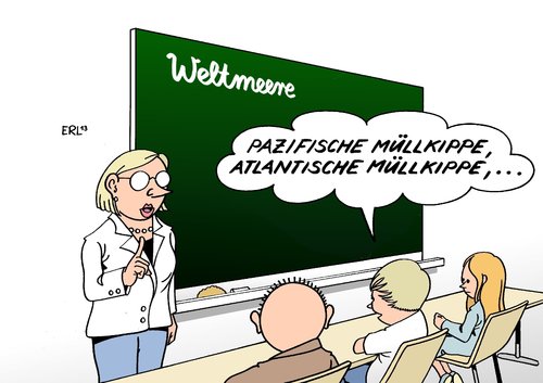 Cartoon: Weltmeere (medium) by Erl tagged meer,ozean,müll,müllkippe,verschmutzung,umweltverschmutzung,pazifik,atlantik,erdkunde,schule,meer,ozean,müll,müllkippe,verschmutzung,umweltverschmutzung,pazifik,atlantik,erdkunde,schule