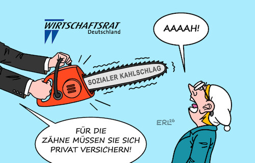 Cartoon: Wirtschaftsrat der CDU (medium) by Erl tagged politik,wirtschaftsrat,der,cdu,forderung,kürzungen,sozialleistungen,zahnarztkosten,privatversicherung,michel,karikatur,erl,politik,wirtschaftsrat,der,cdu,forderung,kürzungen,sozialleistungen,zahnarztkosten,privatversicherung,michel,karikatur,erl