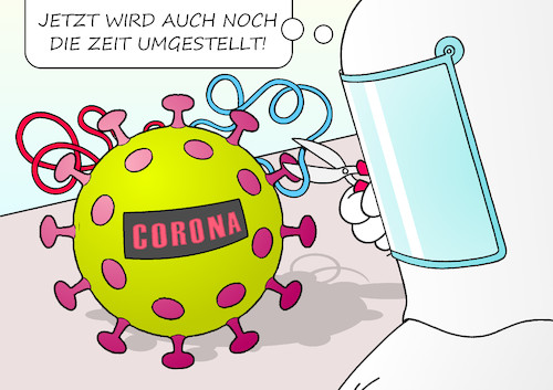 Cartoon: Zeitbombe (medium) by Erl tagged politik,corona,krise,virus,coronakrise,coronavirus,ausgangsbeschränkung,kontaktverbot,schutz,ansteckung,gefahr,leben,menschen,wirtschaft,zeitbombe,entschärfen,zeitumstellung,winterzeit,sommerzeit,karikatur,erl,politik,corona,krise,virus,coronakrise,coronavirus,ausgangsbeschränkung,kontaktverbot,schutz,ansteckung,gefahr,leben,menschen,wirtschaft,zeitbombe,entschärfen,zeitumstellung,winterzeit,sommerzeit,karikatur,erl