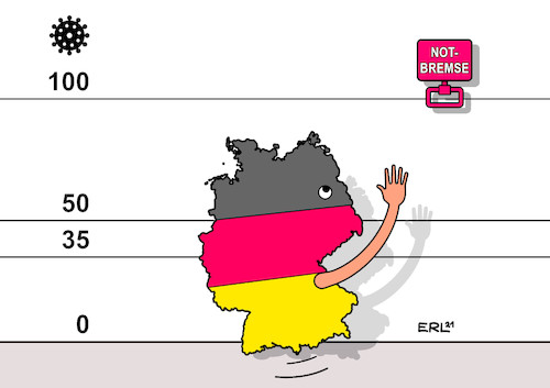 Cartoon: zu hoch (medium) by Erl tagged politik,corona,virus,pandemie,covid19,maßnahmen,kompetenzen,gerangel,länder,bund,änderung,infektionsschutzgesetz,bundesnotbremse,deutschland,lockdown,ausgangssperre,schulen,kitas,kindergärten,schließung,inzidenzwert,zu,hoch,karikatur,erl,politik,corona,virus,pandemie,covid19,maßnahmen,kompetenzen,gerangel,länder,bund,änderung,infektionsschutzgesetz,bundesnotbremse,deutschland,lockdown,ausgangssperre,schulen,kitas,kindergärten,schließung,inzidenzwert,zu,hoch,karikatur,erl