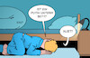 Cartoon: Ängste (small) by Erl tagged politik,russland,hybrid,krieg,deutschland,drohnen,anschläge,putin,unsicherheit,angst,monster,bett,karikatur,erl
