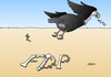 Cartoon: AfD FDP (small) by Erl tagged landtagswahl,thüringen,brandenburg,partei,afd,aufstieg,verlust,rauswurf,fdp,tod,gerippe,knochen,wüste,geier