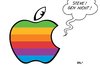 Cartoon: Apple (small) by Erl tagged apple,computer,steve,jobs,rückzug,rücktritt