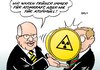 Cartoon: Atommüll (small) by Erl tagged atommüll,schwarz,gelb,rot,grün,umweltminister,peter,altmaier,endlager,endlagersuche,atomkraft,ausstieg,energiewende