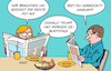Cartoon: Ausnahmsweise dafür (small) by Erl tagged politik,usa,donald,trump,geburtstag,80,wunsch,welt,rente,rechtspopulismus,zölle,kriege,narzissmus,karikatur,erl