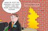 Cartoon: Brandmeister (small) by Erl tagged politik,cdu,diskussion,brandmauer,afd,entzaubern,rechtsextremismus,feuer,karikatur,erl