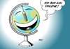Cartoon: Chile (small) by Erl tagged chile,bergbau,bergwerk,mine,kupfer,kumpel,verschüttet,rettung,freude,global,weltweit,erde,globus