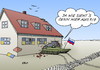 Cartoon: Der besorgte Nachbar (small) by Erl tagged ukraine,russland,krim,putin,einmarsch,sorge,landsleute,militär,gewalt,panzer,nachbar,haus,zaun,grenze