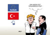 Cartoon: Erdogan EU (small) by Erl tagged türkei,ministerpräsident,erdogan,besuch,deutschland,bundeskanzlerin,angela,merkel,eu,beitritt,verhandlungen,beitrittsverhandlungen,privilegierte,partnerschaft,facebook,jubiläum,zehn,10,jahre,gefällt,mir,daumen,ergebnisoffen