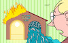 Cartoon: Europawetter (small) by Erl tagged politik,klima,klimawandel,extremwetter,hitze,dürre,unwetter,regen,starkregen,europa,wetterhäuschen,karikatur,erl