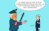 Cartoon: Falscher Polizist (small) by Erl tagged politik,usa,trump,anspruch,grönland,dänemark,treffen,falscher,polizist,trick,einbruch,wertgegenstände,karikatur,erl