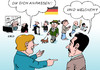 Cartoon: Fördern und Fordern (small) by Erl tagged regierung,koalition,cdu,csu,spd,bundeskanzlerin,merkel,integration,gesetz,flüchtlinge,fördern,fordern,kultur,deutschland,vielfalt,karikatur,erl