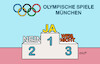 Cartoon: Gold Silber Bronze I (small) by Erl tagged politik,olympia,olympische,spiele,sommerspiele,münchen,bewerbung,befragung,einwohner,gold,silber,bronze,karikatur,erl