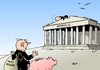 Cartoon: Griechenland (small) by Erl tagged griechenland,schulden,krise,eu,sparkurs,hilfpaket,rettungsschirm,hilfsgelder,wahl,alexis,tsipras,synaspismos,links,brüskierung,ablehnung,popo,akropolis