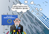 Cartoon: Griechenland (small) by Erl tagged griechenland,krise,schulden,banken,rettungsschirm,milliarden,hilfe,hlifspaket,eu,ezb,iwf,berg,europawahl,werbung