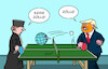 Cartoon: Hin und her (small) by Erl tagged politik,usa,donald,trump,zölle,schaden,klage,gericht,urteil,berufung,ping,pong,tischtennis,karikatur,erl