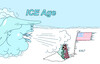 Cartoon: ICE Age (small) by Erl tagged politik,usa,trump,ice,polizei,einwanderung,abschiebungen,mord,migration,eis,eiszeit,karikatur,erl