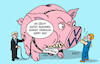 Cartoon: In der Not ... (small) by Erl tagged politik,industrie,wirtschaft,auto,autobauer,volkswagen,vw,sparkurs,kündigung,tarifverträge,sparschwein,hunger,karikatur,erl