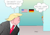 Cartoon: Merkel Trump (small) by Erl tagged bundeskanzlerin angela merkel deutschland besuch usa präsident donald trump rechtspopulismus dekrete abschottung einreiseverbote strafzölle handelshemmnisse diplomatie politik scherben kitten wahlkampf beschimpfung schande verrückte flüchtlingspolitik karikatur erl