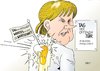 Cartoon: Merkel Wirtschaft (small) by Erl tagged merkel,bundeskanzlerin,regierung,schwarz,gelb,wirtschaft,manager,unzufriedenheit,kritik,zeitungsanzeige,bundeskanzleramt,tag,offen,tür,wort