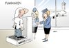 Cartoon: Neue Flugangst (small) by Erl tagged terror kontrolle nacktscanner klein peinlich flughafen