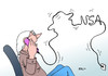 Cartoon: NSA (small) by Erl tagged nsa,usa,geheimdienst,überwachung,telefon,deutschland,telekom