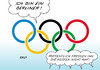 Cartoon: Olympia Berlin (small) by Erl tagged olympia,berlin,hamburg,bewerbung,entscheidung,gegner,kosten,kommerz,umwelt,berliner,hamburger,essen,fressen,olympische,spiele,sommerspiele,ringe,karikatur,erl