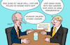 Cartoon: Optimismus (small) by Erl tagged politik,bundeskanzler,merz,treffen,wirtschaft,optimismus,investitionsbooster,wachstum,glas,halbvoll,wasser,wein,karikatur,erl