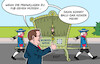 Cartoon: Personalmangel (small) by Erl tagged politik,bundeswehr,zustand,mangel,personalmangel,freiwillige,wehrpflicht,sänfte,verteidigungsminister,pistorius,karikatur,erl