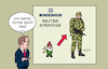 Cartoon: Pistorius plant (small) by Erl tagged politik,bundeswehr,verteidigungsminister,pistorius,militärstrategie,gartenzwerg,soldat,größe,wehrfähigkeit,antwort,bedrohung,russland,putin,karikatur,erl