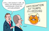 Cartoon: Reaktionstraining (small) by Erl tagged politik,usa,anspruch,grönland,eu,deutschland,verteidigung,soldaten,trump,strafzölle,harte,reaktion,merz,klingbeil,karikatur,erl