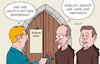 Cartoon: Reformationstag (small) by Erl tagged politik,religion,protestantismus,reformation,reformationstag,luther,thesen,reformen,merz,klingbeil,mönche,karikatur,erl