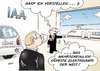 Cartoon: Sensation auf der IAA (small) by Erl tagged iaa,internationale,automobil,ausstellung,frankfurt,auto,elektroauto,antrieb,alternativ,grün,bahn