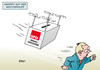 Cartoon: SPD-Wahlreform (small) by Erl tagged spd,generalsekretärin,fahimi,vorschlag,wahl,wahlen,reform,wochen,mobil,nichtwähler,angriff,drohne,urne,wahlurne,karikatur,erl