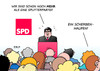 Cartoon: SPD (small) by Erl tagged spd,landtagswahlen,rheinland,pfalz,gewinn,baden,württemberg,sachsen,anhalt,verluste,volkspartei,splitterpartei,scherbenhaufen,vorsitzender,sigmar,gabriel,karikatur,erl