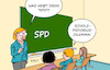 Cartoon: SPD Bedeutung (small) by Erl tagged politik,neuwahlen,spd,kanzler,scholz,beliebtheit,pistorius,kanzlerkandidat,dilemma,schule,kinder,karikatur,erl