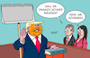 Cartoon: Trump legt los (small) by Erl tagged politik,usa,vereidigung,donald,trump,präsident,migration,razzia,abschiebung,kälte,schnee,karikatur,erl