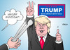 Cartoon: Trump Nominierung (small) by Erl tagged usa,präsident,wahl,nominierung,republikaner,donald,trump,widerwillen,distanz,rechtpopulismus,populismus,spaltung,gesellschaft,zange,grillzange,karikatur,erl