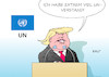 Cartoon: Trump Rede UN (small) by Erl tagged usa,präsident,donald,trump,rede,un,vereinte,nationen,verhältnis,zwiespältig,minderleister,rechtspopulismus,nationalismus,abschottung,egoismus,solidarität,gemeinsamkeit,verständnis,verstand,karikatur,erl