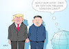 Cartoon: Trump und Kim (small) by Erl tagged politik gipfel treffen usa präsident donald trump nordkorea diktator kim jong un vertrag vereinbarung harmonie abrüstung atomwaffen sicherheit garantie frieden wohlstand staunen erde karikatur erl