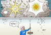Cartoon: UN (small) by Erl tagged krieg,nahost,gaza,israel,palästinenser,un,vereinte,nationen,waffenruhe,haus,wohnung,lärm,besenstiel,hilfe