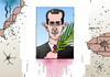 Cartoon: Wahl in Syrien (small) by Erl tagged syrien,bürgerkrieg,diktator,assad,präsident,wahl,demokratie,scheindemokratie,blut,übertüncht,farbe,weiß,haus,zerstörung,einschuss
