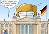 Cartoon: Zenit (small) by Erl tagged angela,merkel,bundeskanzlerin,geburtstag,sechzig,macht,zenit,regierung,deutschland,bundestag,reichstag,kuppel,frisur,haare,beliebtheit