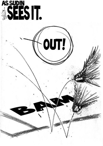 Cartoon: BAM-badminton (medium) by mystudio69 tagged cartoon