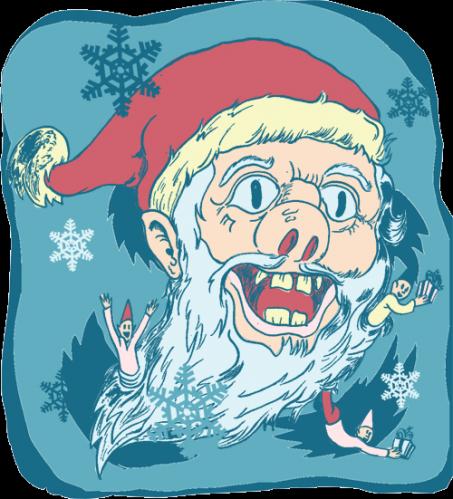 Cartoon: Holiday Promo sketch (medium) by John Bent tagged santa,holiday,christmas