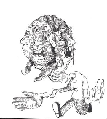 Cartoon: Many Eyed Beast (medium) by John Bent tagged mutant,