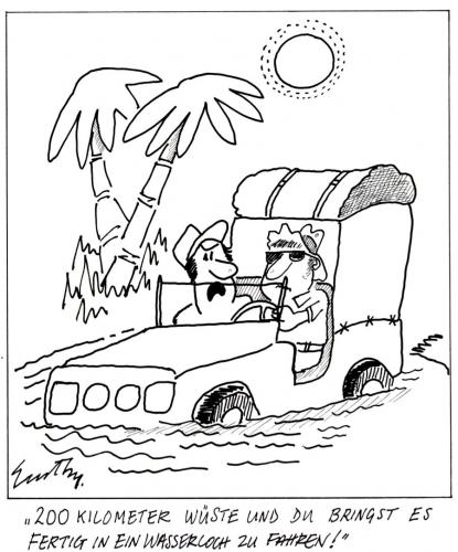 Cartoon: Bad diver...sorry driver (medium) by EASTERBY tagged driver,desert,