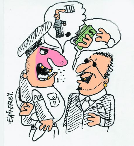 Cartoon: Corruption? (medium) by EASTERBY tagged police