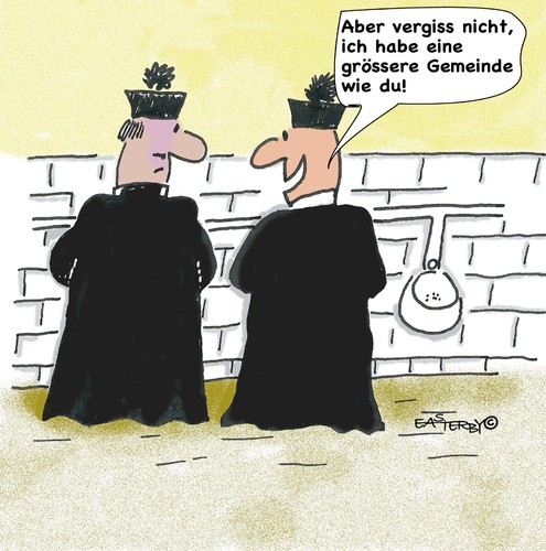 Cartoon: Gemein (medium) by EASTERBY tagged catholic,church,priests,toilets